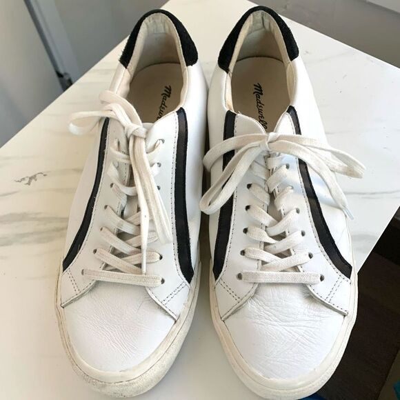 MADEWELL genuine leather sneakers white sz 10 womens or 8 mens - Picture 1 of 8